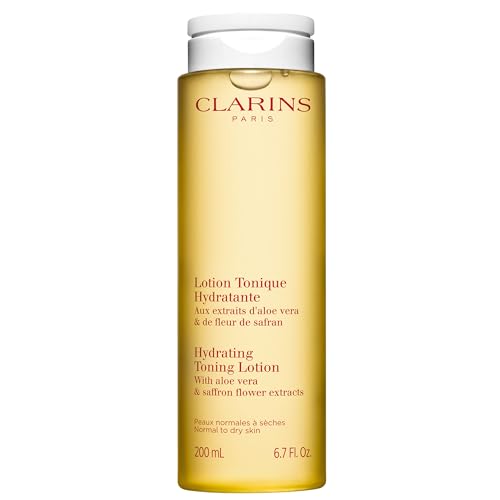 Clarins Hydrating Toning Lotion | Softer Skin After 14 Days of Use* | Cleanses, Tones, Hydrates and Balances Skin's Microbiota | Plant-Based Ingredients | Colorant-Free | Normal to Dry Skin Types