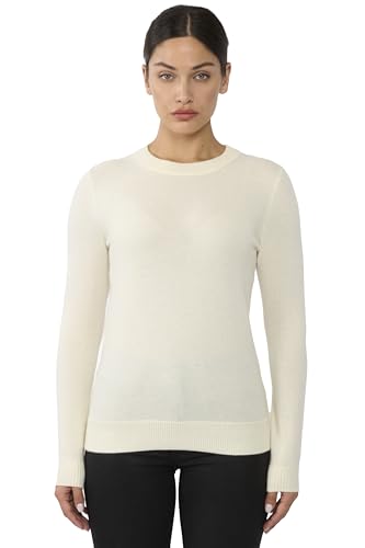 100% Pure Cashmere Long Sleeve Crew Neck Sweater