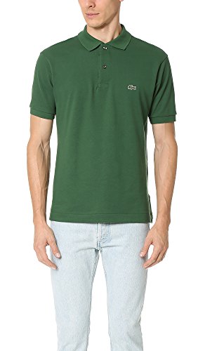 Lacoste Mens Short Sleeve Classic Chine L.12.12 Polo Shirt, Green, Medium