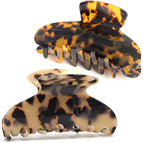 2 Pack Tortoise Hair Claw Clips