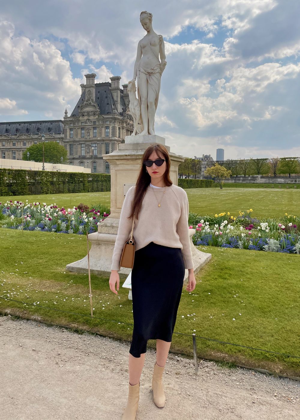 Anine Bing Black Silk Midi Skirt review