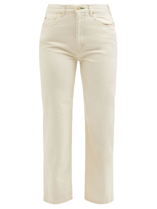 Cream Straight Leg Jeans - French Girl Jeans