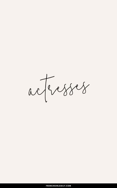 French actresses