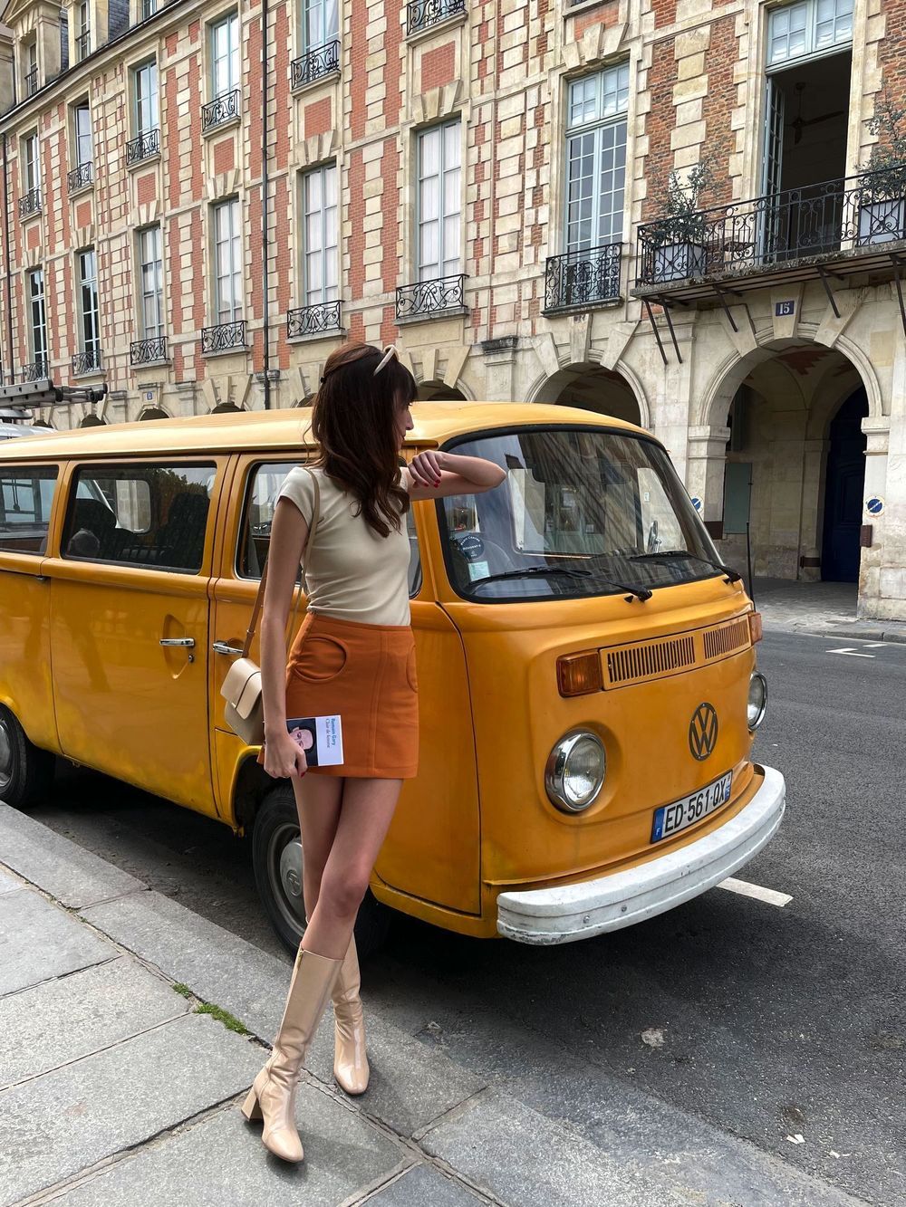 Orange mini skirt season_IMG_3137