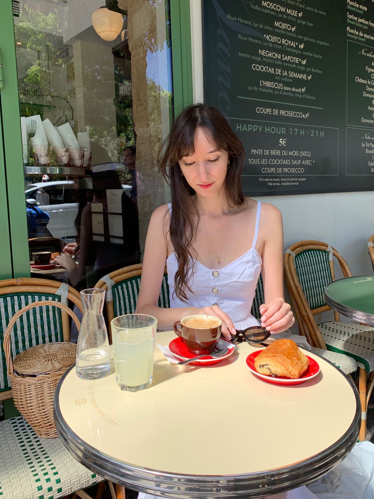 White linen Reformation dress