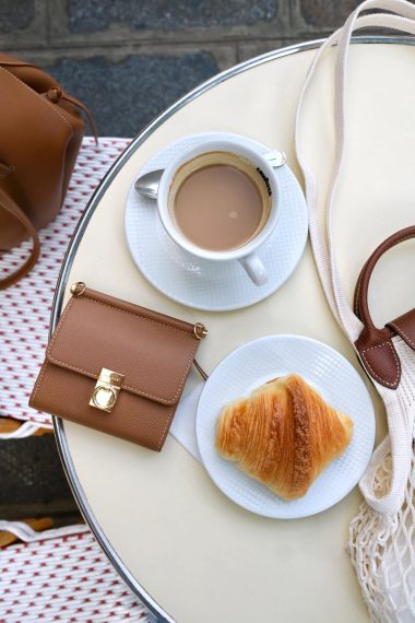 Polene Wallet Camel leather