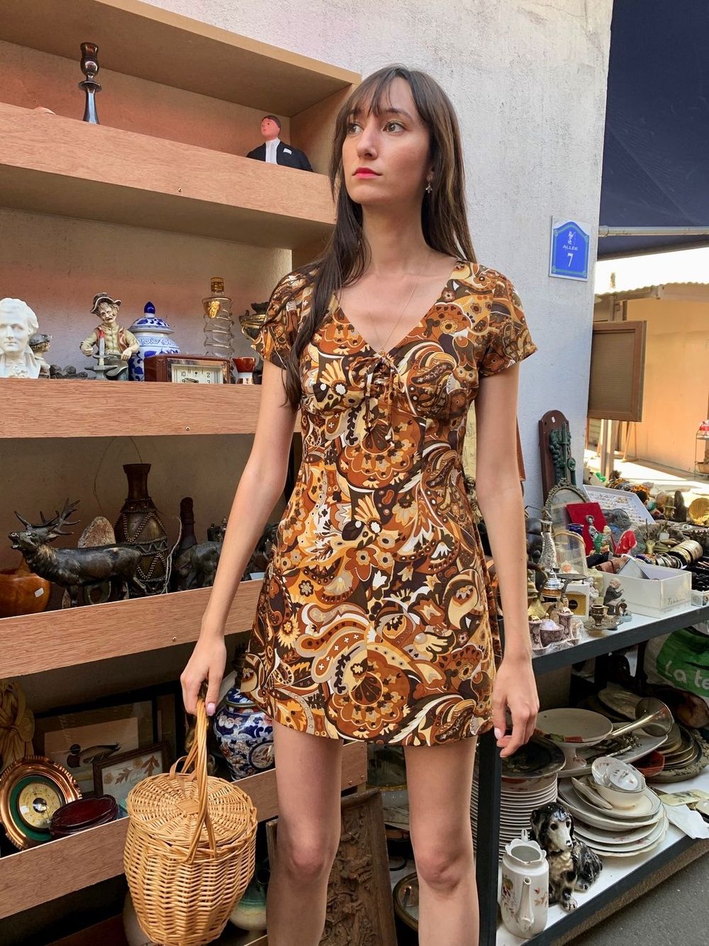 Vintage dress at the Puces Saint Ouen