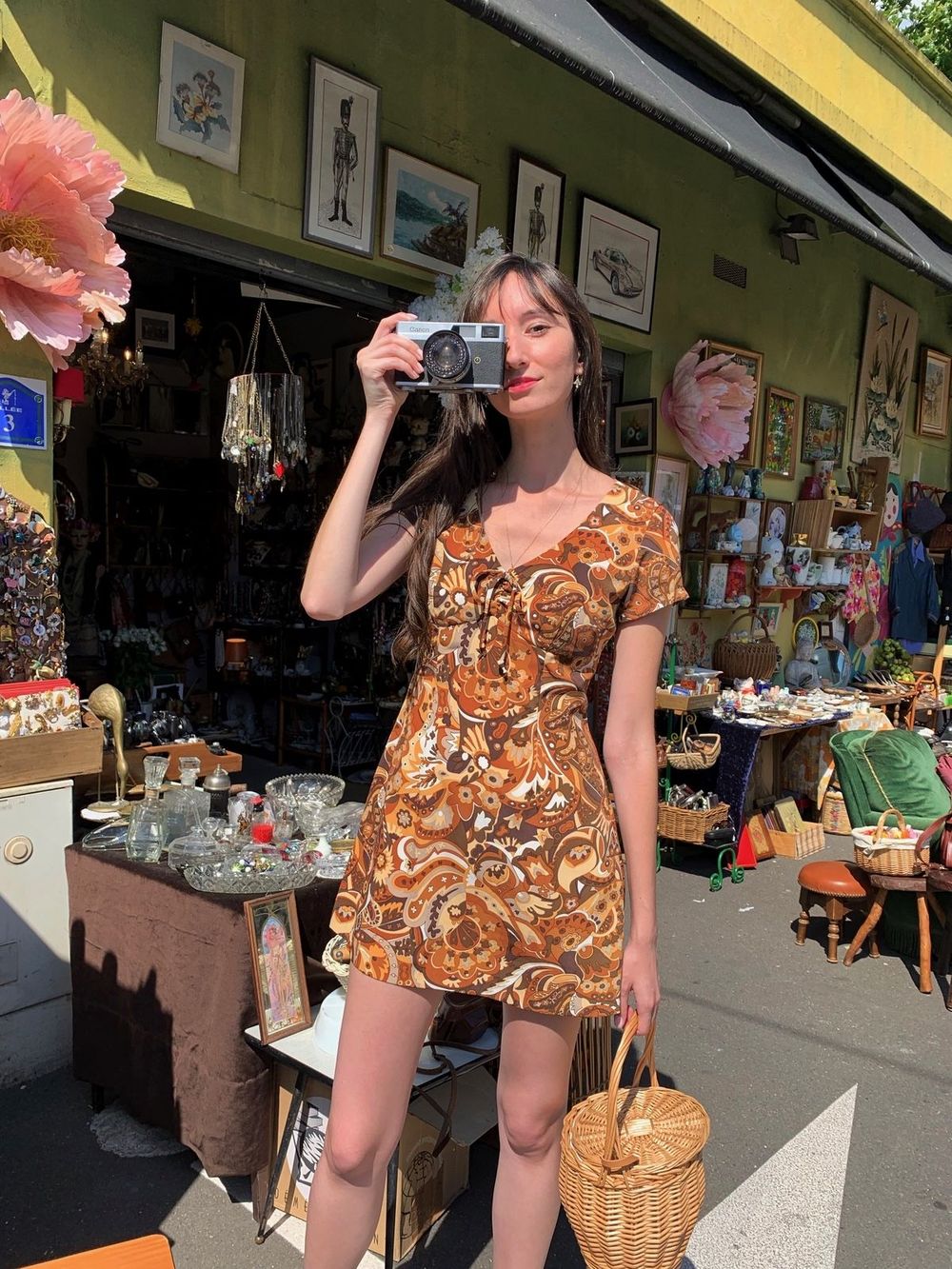 Vintage dress at the Puces Saint Ouen