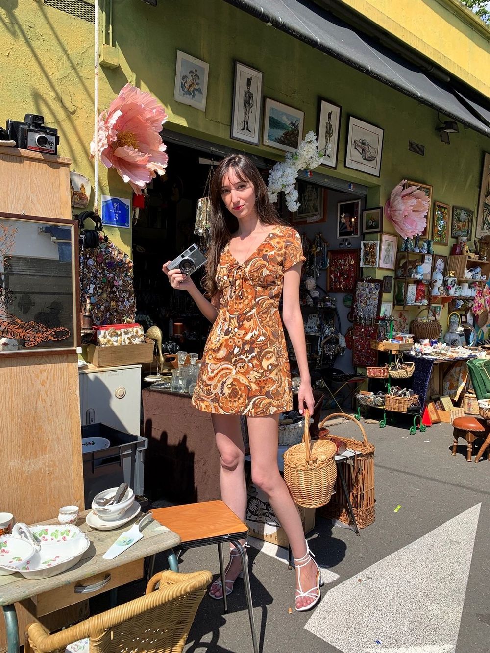 Vintage dress at the Puces Saint Ouen