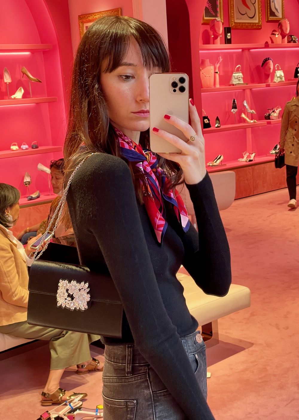 Roger Vivier evening bag store in paris