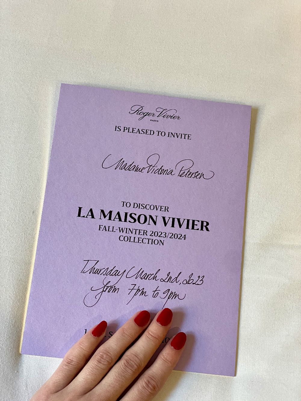 Roger Vivier FW23 Presentation Paris IMG_9919