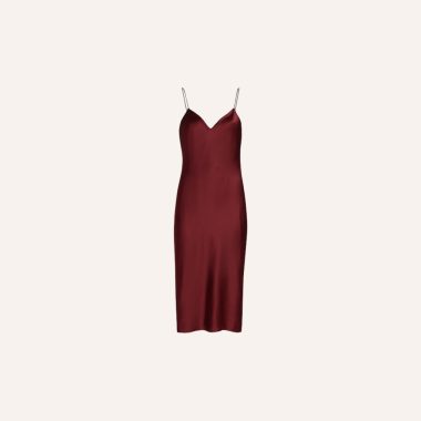 French silk slip dress