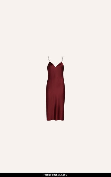 French silk slip dress