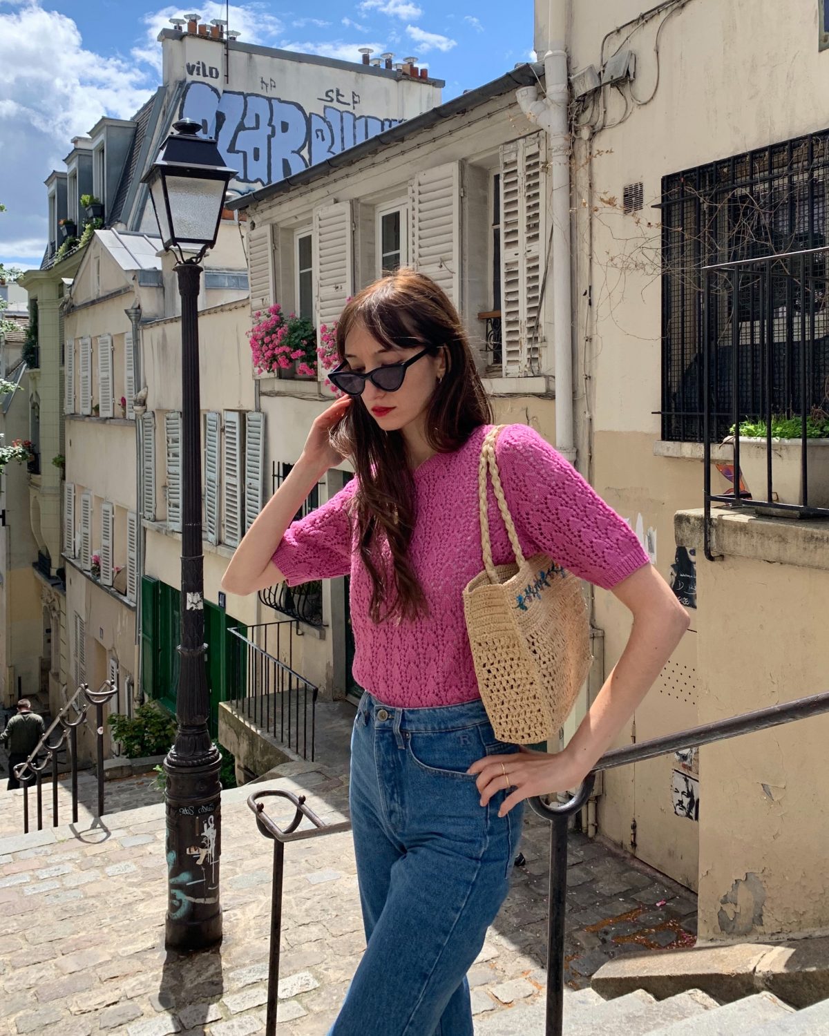 Vintage Short Sleeve Knit Sweater from Juny Breeze Vintage